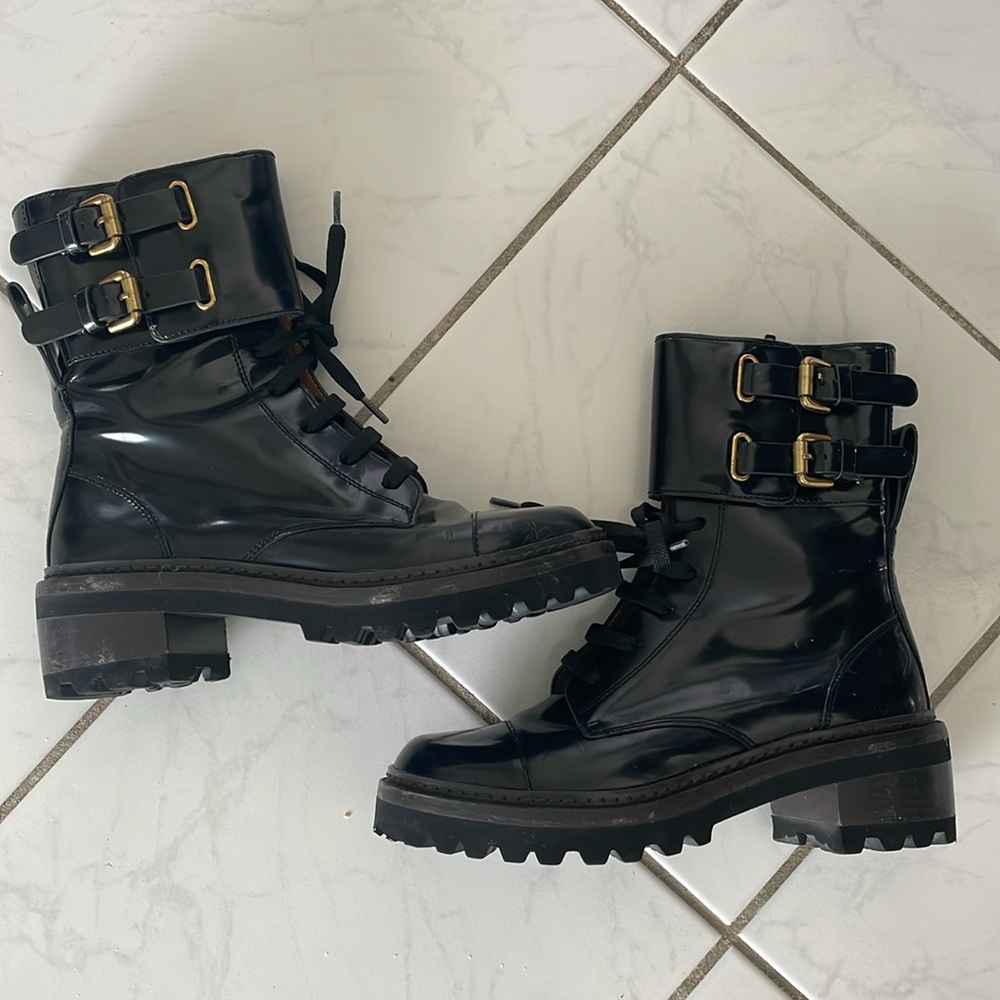 SEE BY CHLOÉ Mallory leather biker boots